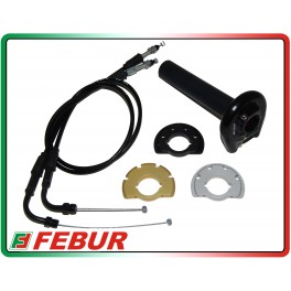Gas rapido regolabile Febur in alluminio + cavi specifici Gas rapido regolabile Febur in alluminio + cavi specifici